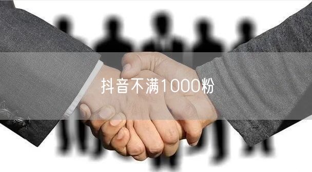 抖音不满1000粉