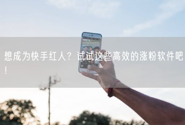 想成为快手红人？试试这些高效的涨粉软件吧！
