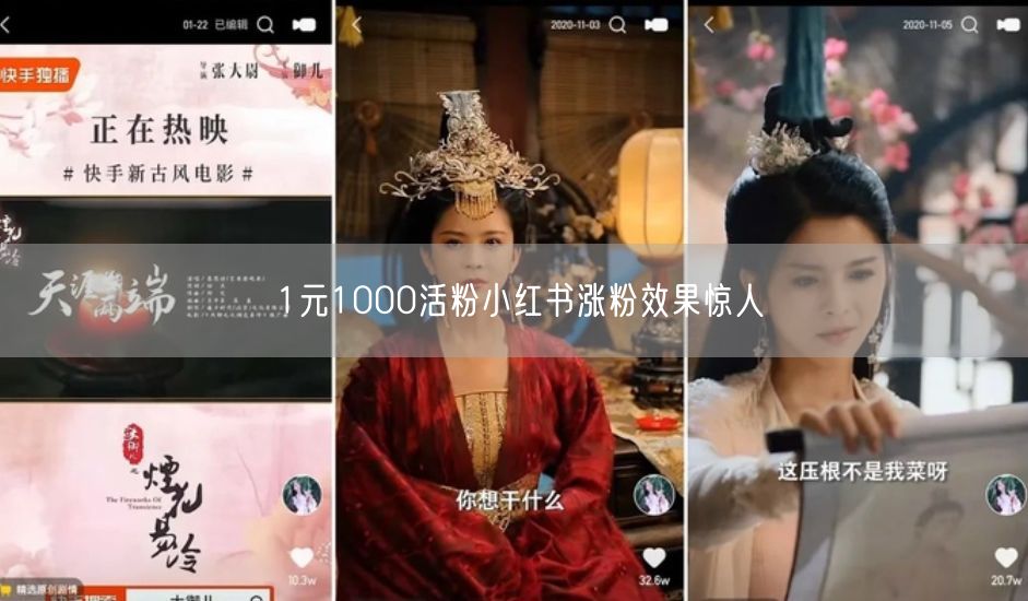 1元1000活粉小红书涨粉效果惊人