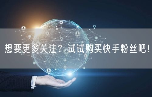 想要更多关注？试试购买快手粉丝吧！