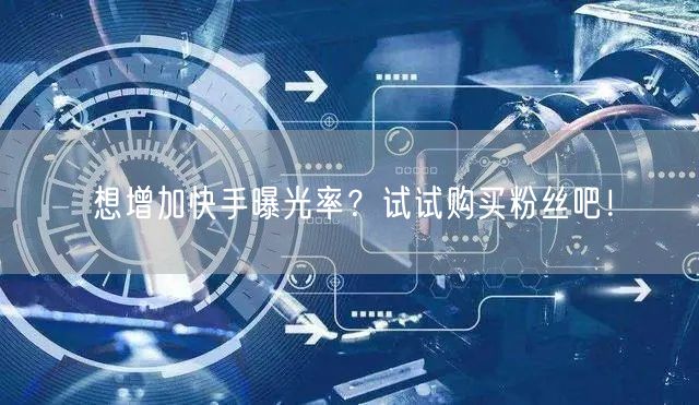 想增加快手曝光率？试试购买粉丝吧！