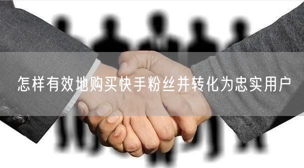 怎样有效地购买快手粉丝并转化为忠实用户